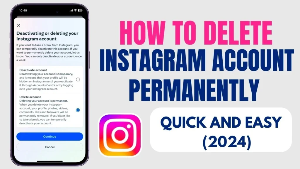 delete instagram account permanently