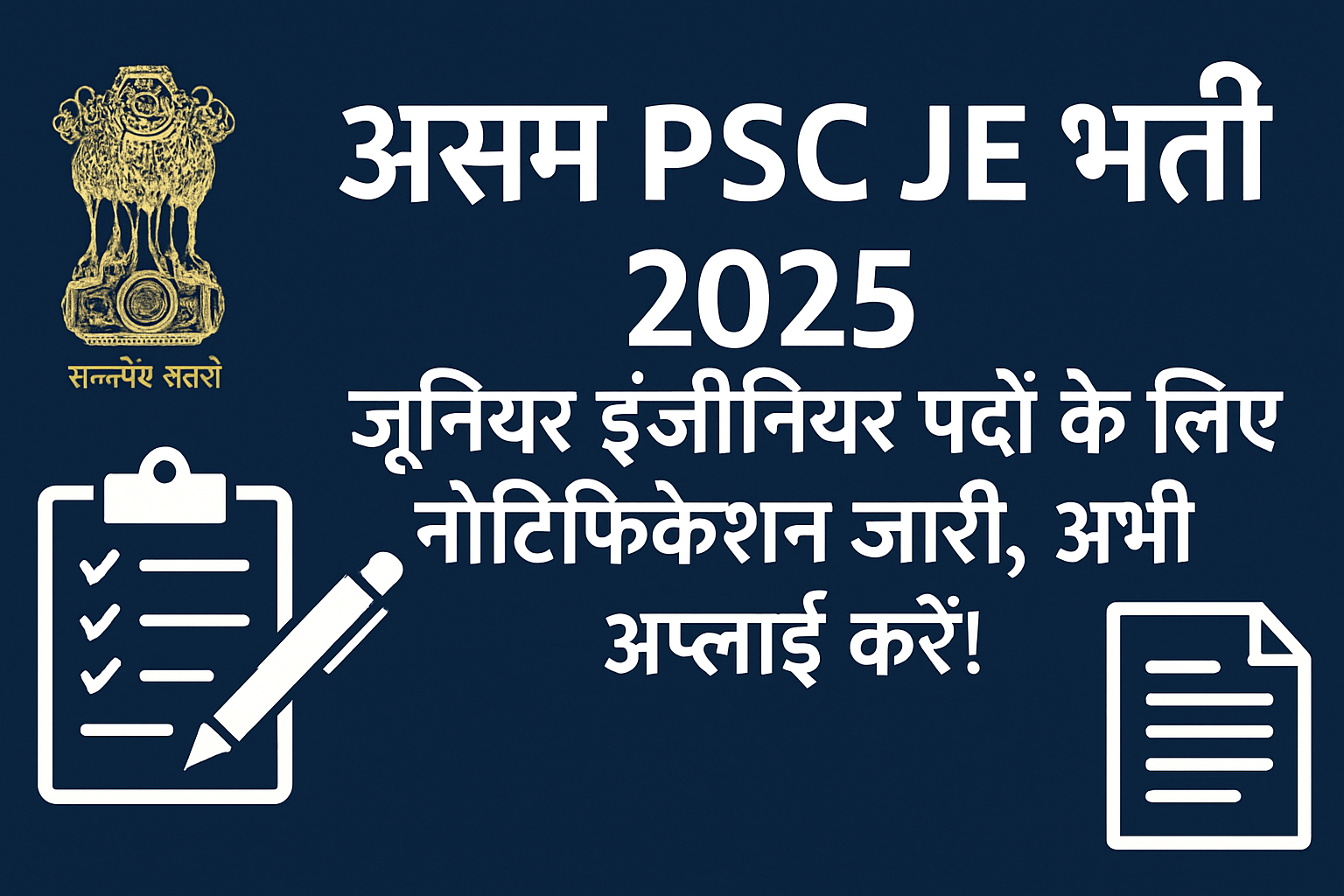 असम PSC JE भर्ती 2025