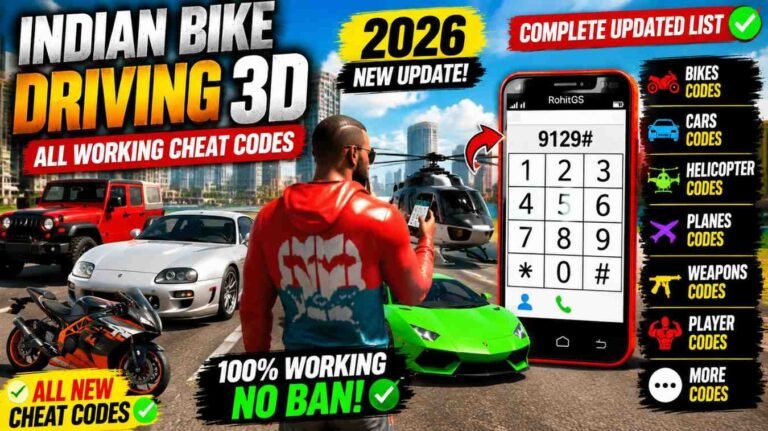 Indian Bike Driving 3D All Working New Cheat Codes