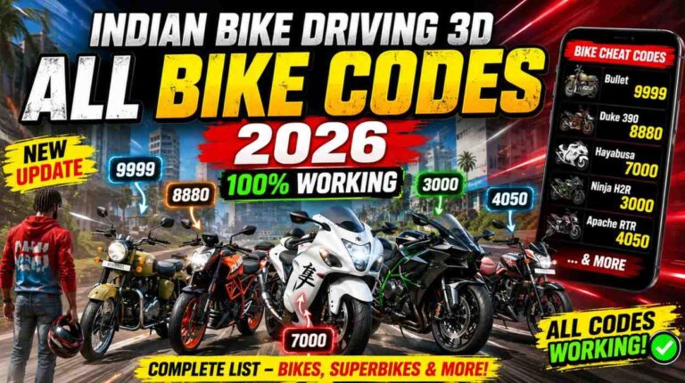 IBD3D All Working Bike Cheat Codes 2026 – Complete List