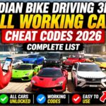 Indian Bike Driving 3D All Working Car Cheat Codes 2026 – Complete List (Cars, SUVs, Trucks & More)
