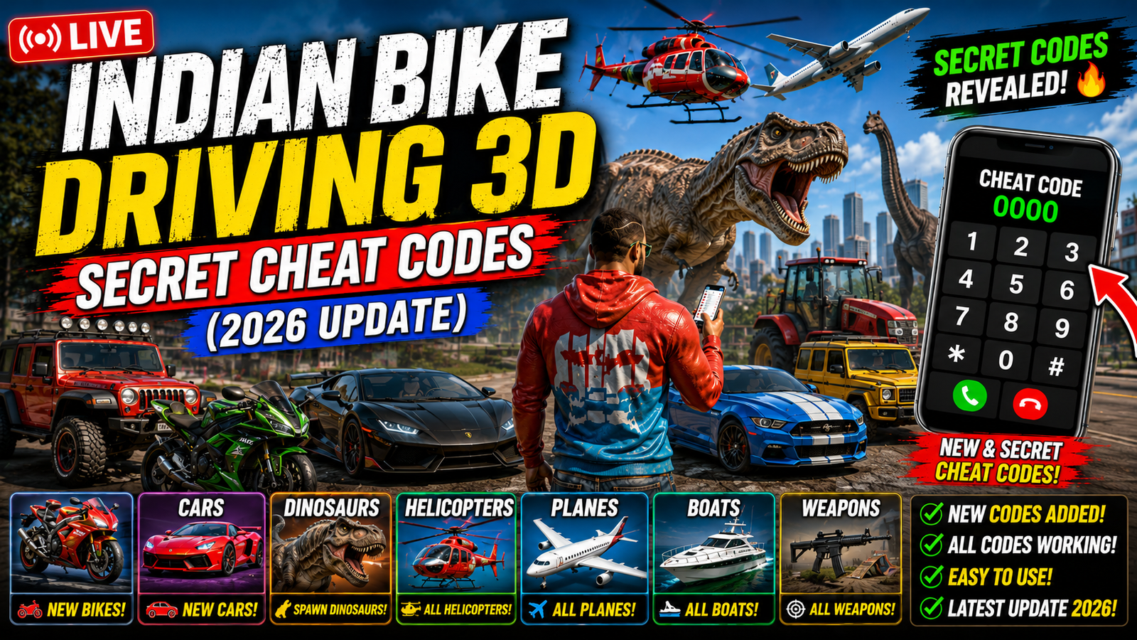 Indian Bike Driving 3D Secret Cheat Codes (2026 Update)